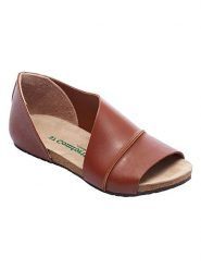 Comfortfusse Skórzane baleriny w kolorze brązowym rozmiar: 38. Brązowe baleriny Comfortfüße, bez wzorów, ze skóry, z otwartym noskiem, bez obcasa. Za 237.45 zł.