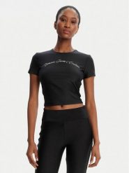 Versace Jeans Couture T-Shirt 79HAH6A2 N0008 Czarny Slim Fit. Czarne t-shirty Versace Jeans Couture, xs, bez wzorów, z jeansu, bez kołnierzyka, bez ramiączek. Za 549.99 zł.