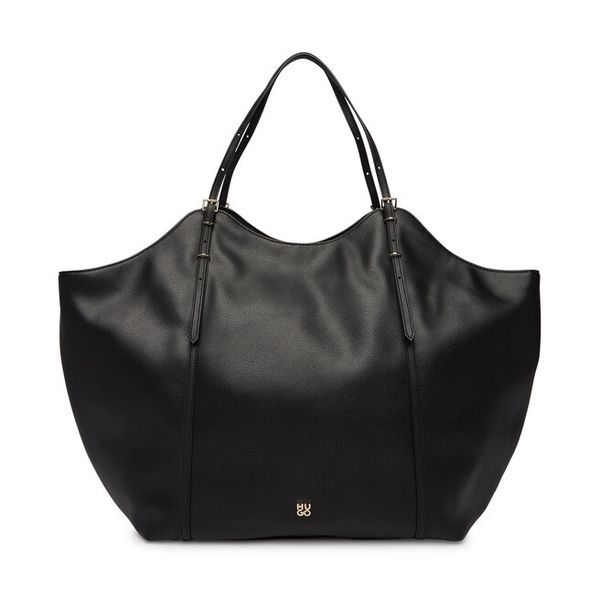 Torebka HUGO. Czarne shopper Hugo, bez wzorów, bez dodatków. Za 869.99 zł.
