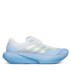 Buty do biegania adidas. Niebieskie obuwie sportowe Adidas, bez zapięcia, do biegania. Za 649.99 zł.