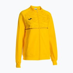 Bluza do biegania damska Joma Record III Full Zip. Żółte bluzy Joma, bez wzorów, bez kaptura. Za 139.99 zł.