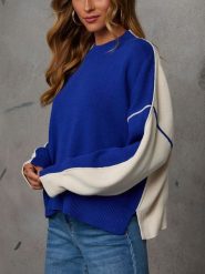 LA Angels Sweter w kolorze niebiesko-białym rozmiar: M. Białe swetry LA Angels, m, bez wzorów, bez ramiączek. Za 176.08 zł.