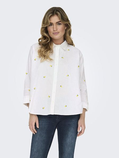 ONLY Koszula w kolorze białym rozmiar: XL. Białe koszule Only, xl, bez wzorów, z bawełny, bez kołnierzyka, bez ramiączek. Za 114.95 zł.
