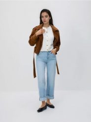 Kardigan z krótkimi rękawami - złamana biel. Kardigany Reserved, l, bez wzorów, z bawełny. Za 119.99 zł.