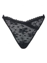 Hunkemöller Stringi Darcy 302365 Czarny. Czarne stringi Hunkemöller, bez wzorów, z syntetyku. Za 69.99 zł.