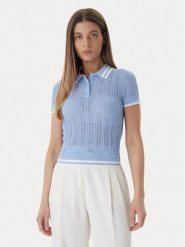 Guess Sweter W6GR25 Z0672 Niebieski Regular Fit. Niebieskie swetry Guess, l, z aplikacjami, z wiskozy, bez ramiączek. Za 429.99 zł.