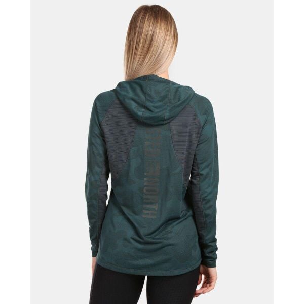 Bluza damska z kapturem Kilpi Aileen. Zielone bluzy Kilpi, xs, bez wzorów, z kapturem. Za 179.35 zł.