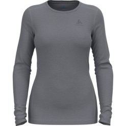 Bluza termoaktywna damska Odlo Merino 260 BL Top Crew Neck LS. Szare topy Odlo, l, bez wzorów, bez kołnierzyka, bez ramiączek. Za 366.99 zł.