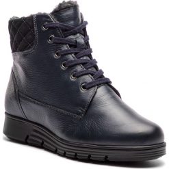 Botki CAPRICE - 9-26214-21 Ocean Comb 880. Niebieskie botki Caprice, bez wzorów, ze skóry, bez obcasa, bez zapięcia. W wyprzedaży za 239.00 zł.