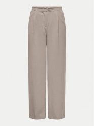 ONLY Spodnie materiałowe Leila 15338347 Beżowy Wide Leg. Brązowe spodnie materiałowe Only, xs, bez wzorów, z materiału. Za 109.99 zł.