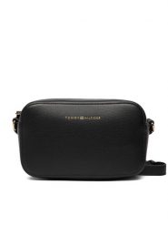 Tommy Hilfiger Torebka Th Logo Camera Bag AW0AW18115 Czarny. Czarne listonoszki TOMMY HILFIGER, bez wzorów, ze skóry, bez dodatków. Za 409.99 zł.