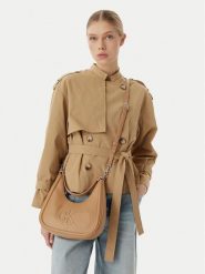 Calvin Klein Torebka Bold Ck Small Crescent LV04F3561G Beżowy. Brązowe torebki klasyczne Calvin Klein, bez wzorów, ze skóry, bez dodatków. Za 409.99 zł.