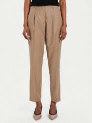 Weekend Max Mara Spodnie materiałowe Caldaia 2425136132 Beżowy Regular Fit. Brązowe spodnie materiałowe Weekend Max Mara, bez wzorów, z materiału. Za 479.99 zł.