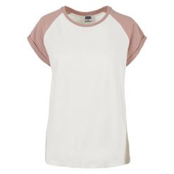T-shirt Damski Kontrastowy Raglanowy. Brązowe t-shirty Urban Classics, m, bez wzorów, bez kołnierzyka, bez ramiączek. Za 55.99 zł.