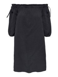 ONLY Sukienka "Tilla" w kolorze czarnym rozmiar: XS. Czarne sukienki Only, xs, bez wzorów, z bawełny, bez kołnierzyka, bez ramiączek, mini. Za 39.40 zł.