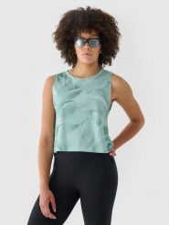 4F Crop top regular gładki damski - multikolor S. Topy 4f, s, bez wzorów, z bawełny, bez kołnierzyka, bez ramiączek. W wyprzedaży za 29.99 zł.