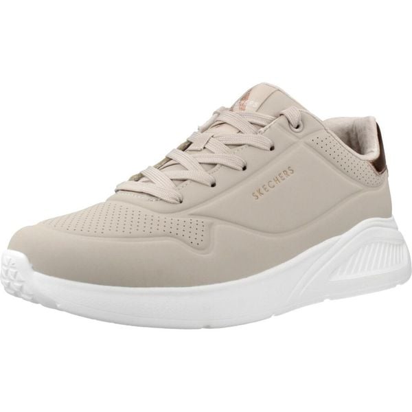 Buty SKECHERS UNO LITE SHIMMER ALONG Beżowy. Brązowe trekkingi Skechers, z materiału, trekkingowe. Za 267.99 zł.