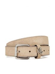 LAUREN RALPH LAUREN Pasek Damski 412978433001 Beżowy. Brązowe paski Lauren Ralph Lauren, bez wzorów, ze skóry. Za 419.99 zł.