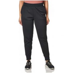 Spodnie dresowe damskie Under Armour Fleece Jogger. Czarne spodnie dresowe Under Armour, bez wzorów, z dresówki, na fitness i siłownię. Za 119.99 zł.