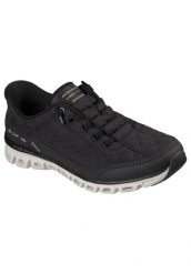 Buty SKECHERS 104556S GLIDE STEP AT EASE Czarny. Czarne trekkingi Skechers, z materiału, trekkingowe. Za 338.99 zł.