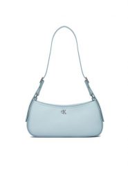 Calvin Klein Torebka Ck Small Shoulder Bag LV04F3170G Błękitny. Niebieskie torebki klasyczne Calvin Klein, bez wzorów, ze skóry, bez dodatków. Za 339.99 zł.