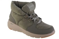 Buty zimowe damskie, Glacial Ultra - Trend Up. Zielone trekkingi Skechers, z materiału, przed kolano, trekkingowe. Za 279.99 zł.