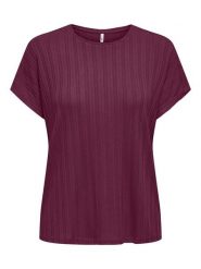 ONLY Koszulka w kolorze fioletowym rozmiar: S. Różowe bluzki Only, s, bez wzorów, bez kołnierzyka, bez ramiączek. Za 60.99 zł.