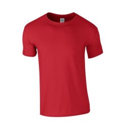 Koszulka Softstyle Dla Dorosłych Unisex. Czerwone bluzki GILDAN, m, bez wzorów, sportowe, bez kołnierzyka, bez ramiączek. Za 29.99 zł.