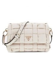 Guess Torebka w kolorze kremowym - 26 x 18 x 8 cm rozmiar: onesize. Brązowe torby na ramię Guess, z aplikacjami, z materiału, na ramię, pikowane, bez dodatków. Za 434.99 zł.