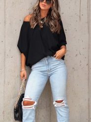 Milan Kiss Bluza w kolorze czarnym rozmiar: L. Czarne bluzy Milan Kiss, l, bez wzorów, bez kaptura. Za 160.45 zł.