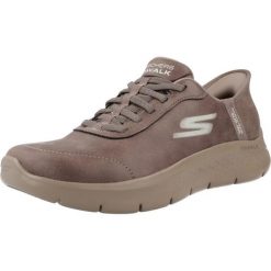 Kapcie SKECHERS GO WALK FLEX - MALI SLIP-INS Brązowy. Brązowe obuwie domowe Skechers, bez wzorów, z tkaniny, bez zapięcia. Za 419.99 zł.