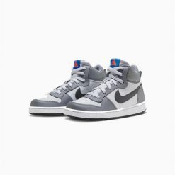 Buty sportowe młodzieżowe Nike Court Borough Mid. Szara obuwie sportowe Nike, bez zapięcia, trekkingowe, Nike Court. Za 283.50 zł.