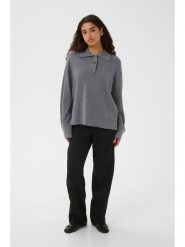 Soaked in Luxury Sweter w kolorze szarym rozmiar: XXL. Szare swetry Soaked in Luxury, xxl, bez wzorów, z wełny, bez ramiączek. Za 106.38 zł.