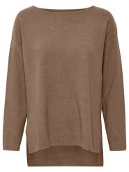 PART TWO Sweter "Klarra" w kolorze brązowym rozmiar: L. Brązowe swetry Part Two, l, bez wzorów, bez ramiączek. Za 126.45 zł.