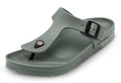 Klapki basenowe japonki Aqua Speed Monaco. Szare klapki Aqua-Speed, bez wzorów, z materiału, bez obcasa. Za 59.99 zł.