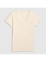 4F Koszulka w kolorze kremowym rozmiar: S. Brązowe bluzki 4f, s, bez wzorów, bez kołnierzyka, bez ramiączek. Za 43.57 zł.