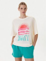 Roxy T-Shirt Hangloose Poster ERJZT06090 Beżowy jasny Loose Fit. Brązowe t-shirty Roxy, m, bez wzorów, z bawełny, bez kołnierzyka, bez ramiączek. Za 109.99 zł.