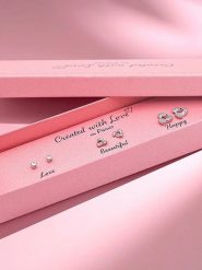 Created with Love 3-częściowy zestaw kolczyków-wkrętek "Pearl" z cyrkoniami rozmiar: onesize. Szare kolczyki Created with Love, z cyrkonią, srebrne. Za 56.99 zł.