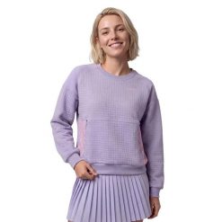 Damska bluza do gry w padla Padel Siroko Chiquita-W Lavender. Niebieskie bluzy SIROKO, xs, bez wzorów, z materiału, bez kaptura. Za 216.00 zł.