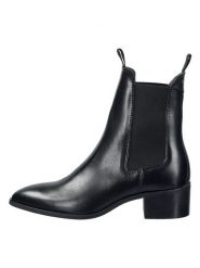 GANT Footwear Skórzane sztyblety "St Broomly" w kolorze czarnym rozmiar: 39. Czarne botki GANT Footwear, bez wzorów, bez obcasa, bez zapięcia. Za 564.31 zł.