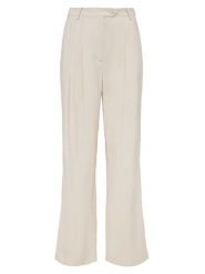 LeGer Spodnie "Edina" w kolorze kremowym rozmiar: 36. Brązowe spodnie materiałowe LeGer, na co dzień, bez wzorów, z materiału, z podwyższonym stanem. Za 140.20 zł.