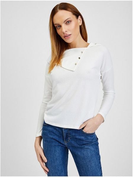 Orsay Sweter w kolorze białym rozmiar: M. Białe swetry Orsay, m, bez wzorów, bez ramiączek. Za 68.95 zł.