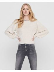 ONLY Sweter Elsa 15210667 Beżowy Regular Fit. Brązowe swetry Only, l, bez wzorów, z syntetyku, bez ramiączek. Za 119.99 zł.