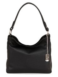 Anna Morellini Skórzana torebka "Paolina" w kolorze czarnym - 28 x 24 x 8 cm rozmiar: onesize. Czarne torby na ramię Anna Morellini, bez wzorów, z materiału, przez ramię, bez dodatków. Za 260.99 zł.