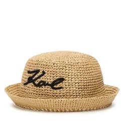 Kapelusz KARL LAGERFELD. Brązowe kapelusze KARL LAGERFELD, bez wzorów. Za 429.99 zł.