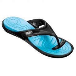 Japonki damskie Beco z EVA, turkusowo-brązowe. Brązowe klapki 47 Brand, bez wzorów, z materiału, bez obcasa. Za 179.99 zł.