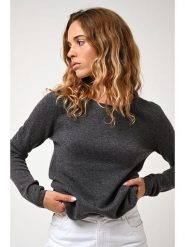 AUTHENTIC CASHMERE Kaszmirowy sweter "Epéna" w kolorze antracytowym rozmiar: M. Czarne swetry AUTHENTIC CASHMERE, m, bez wzorów, z kaszmiru, bez ramiączek. Za 347.99 zł.