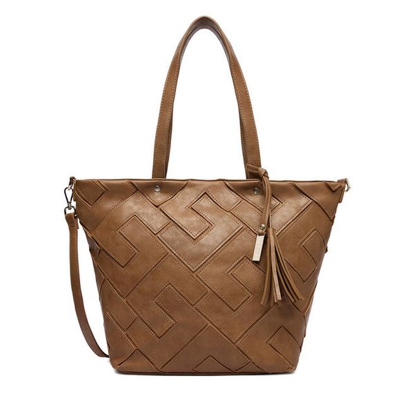 Torebka Lasocki. Brązowe torebki klasyczne Lasocki, bez wzorów, bez dodatków. Za 189.99 zł.