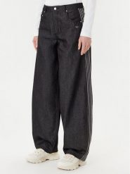 Adidas Jeansy Premium Essentials JV7773 Czarny Wide Leg. Czarne jeansy Adidas, bez wzorów. Za 439.99 zł.