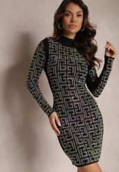 Czarna Sukienka Mini Ozdobiona Mozaikowym Motywem i Cyrkoniami Dormana. Czarne sukienki Renee, bez wzorów, eleganckie, bez kołnierzyka, bez ramiączek, mini. Za 179.99 zł.